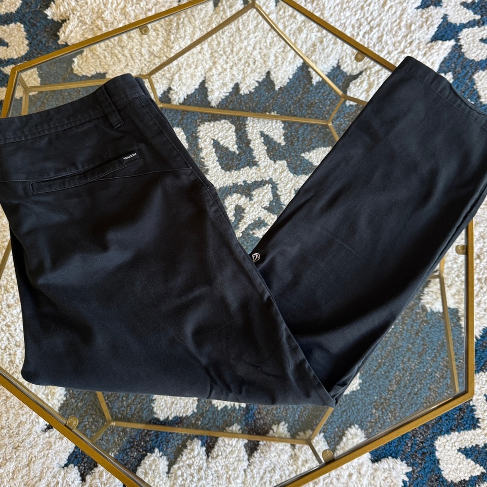 Volcom Black Slim Fit Pants Size 38x32